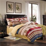  Jet Sanding Thick Cotton 4 Piece Quilt Cotton Linens Kit Full/Queen/King/C-King Size Bedding Set