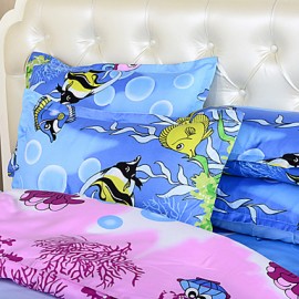 Floral Polyester / Poly/Cotton 4 Piece Duvet Cover Sets