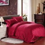 Stripe Faux Silk 4 Piece Duvet Cover Sets