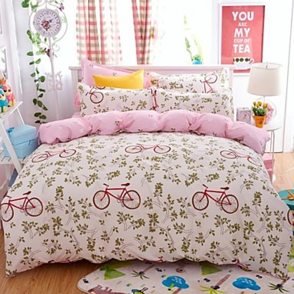  Super Soft Skin-Friendly Cotton 4 Piece Quiltkit Bedding Set