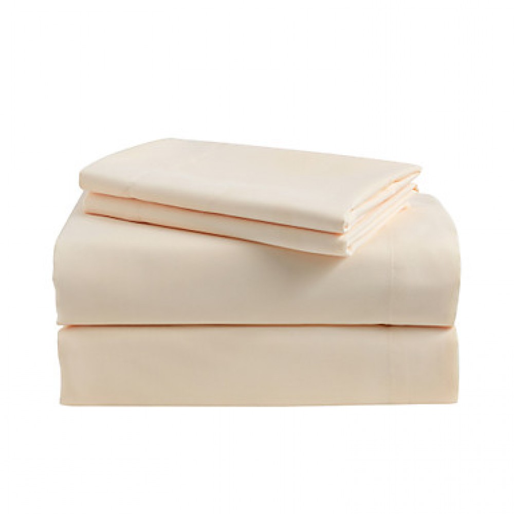 Beige Solid Microfiber Sheet Sets