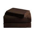 Brown Solid Microfiber Sheet Sets