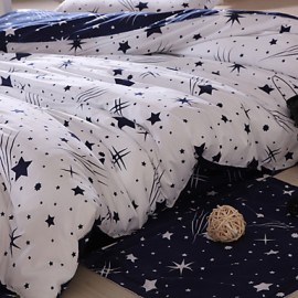 Meteor Bedsheet Pillowcases Duvet Cover(White)