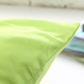 Two-Tone Bedsheet Pillowcases Duvet Cover(Blue+Green)