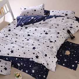 Meteor Bedsheet Pillowcases Duvet Cover(White)