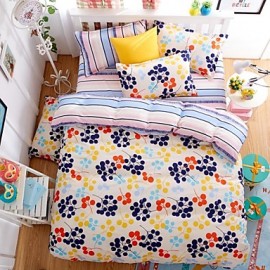  Super Soft Skin-Friendly Cotton 4 Piece Quiltkit Bedding Set