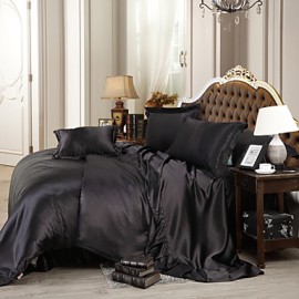 Solid 4 Piece Duvet Cover Sets