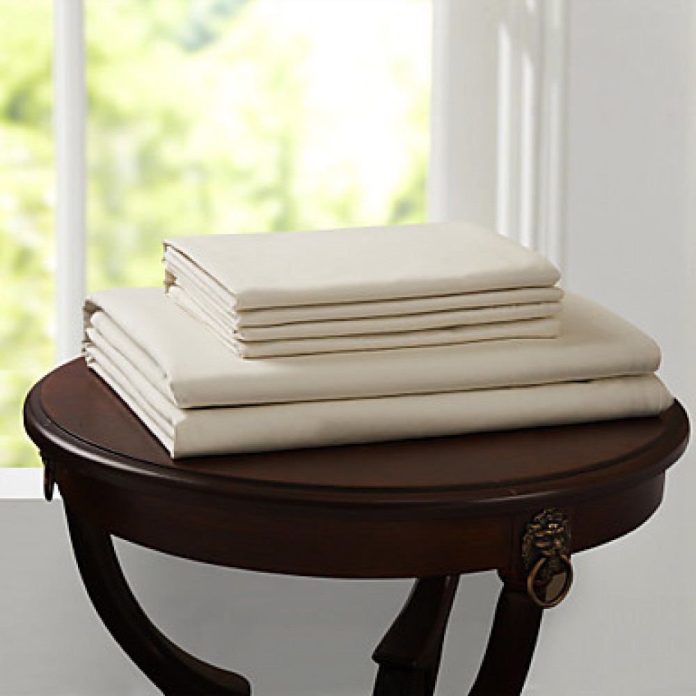 Fitted sheet, 500 TC 100% Cotton Solid Up to 15" Deep Beige