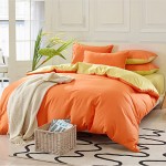 Solid Cotton 4 Piece Duvet Cover Sets