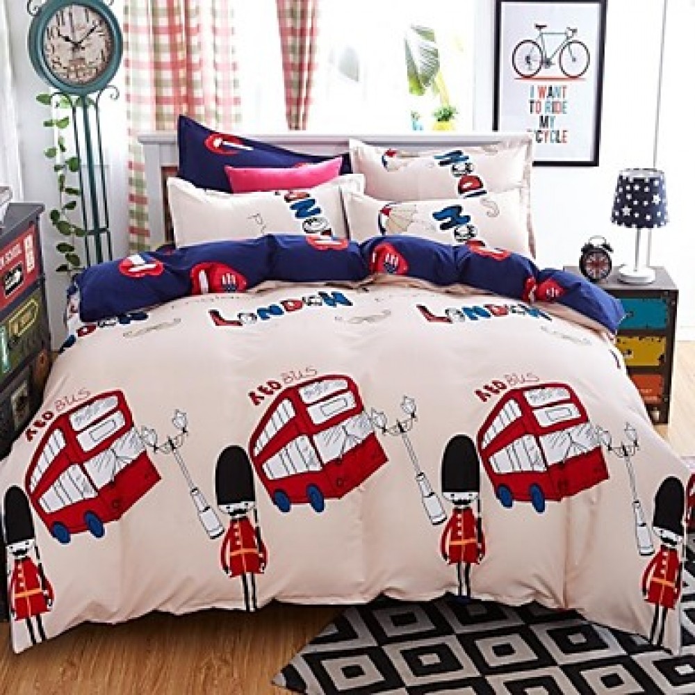  Super Soft Skin-Friendly Cotton 4 Piece Quiltkit Bedding Set