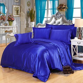 Solid 4 Piece Duvet Cover Sets