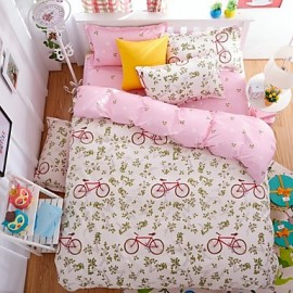  Super Soft Skin-Friendly Cotton 4 Piece Quiltkit Bedding Set