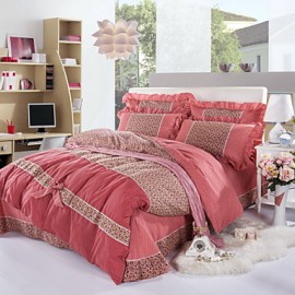 Version of the Velvet Skin-Friendly Family of Four Sanding Bedding Apply Sheets Bedding Set