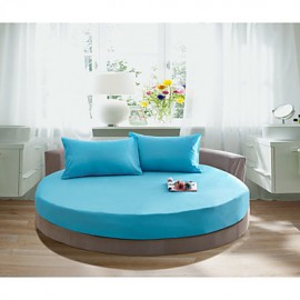 Round Bedsheet Diameter 2m or 2.2meter +2Pcs Pillowcases 100 Cotton Mattress Cover/Case