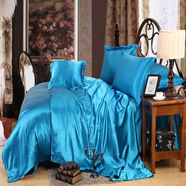 Solid 4 Piece Duvet Cover Sets