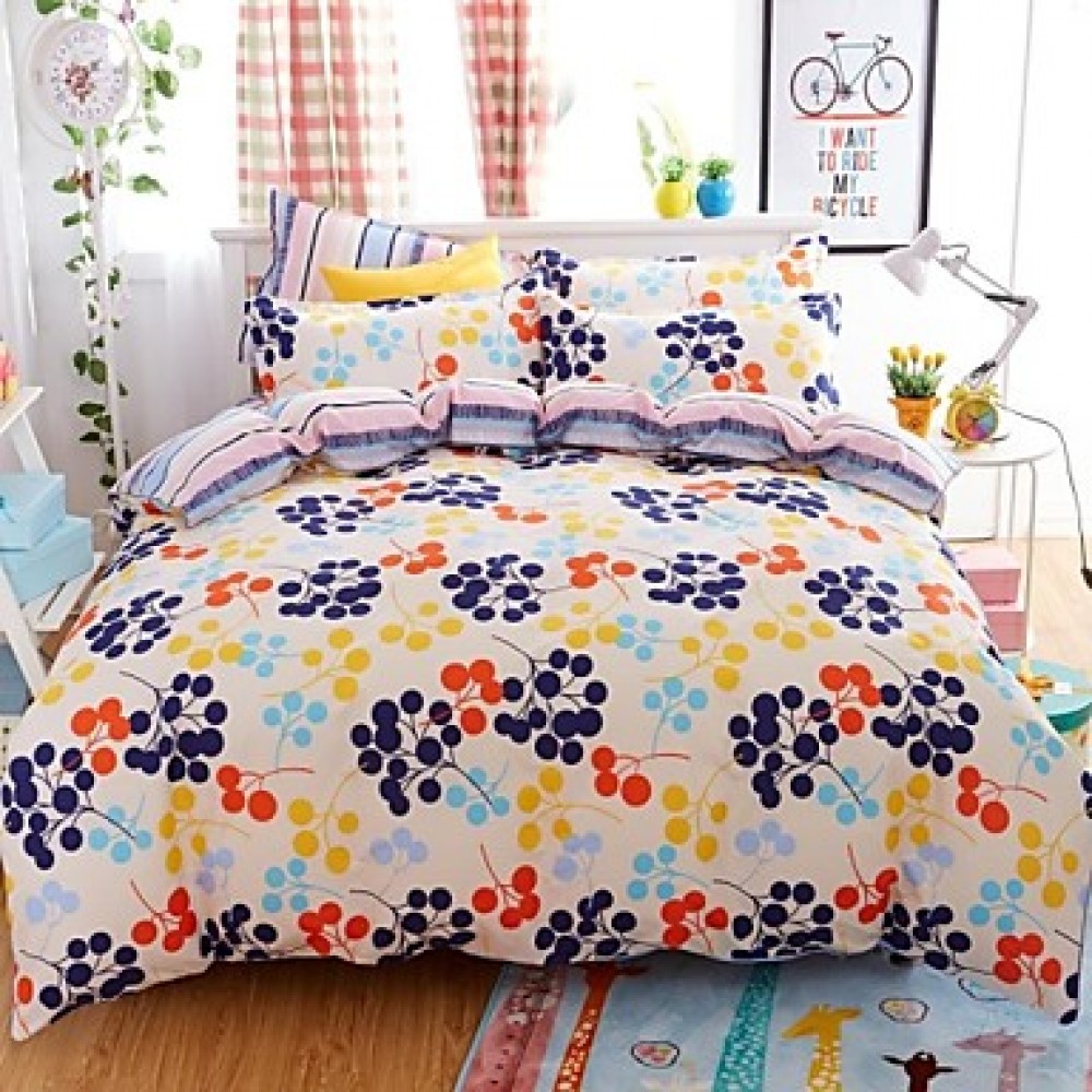  Super Soft Skin-Friendly Cotton 4 Piece Quiltkit Bedding Set