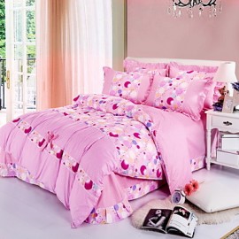 Version of the Velvet Skin-Friendly Family of Four Sanding Bedding Apply Sheets Bedding Set