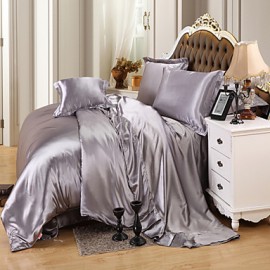 Solid 4 Piece Duvet Cover Sets