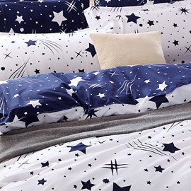 Meteor Bedsheet Pillowcases Duvet Cover(White)